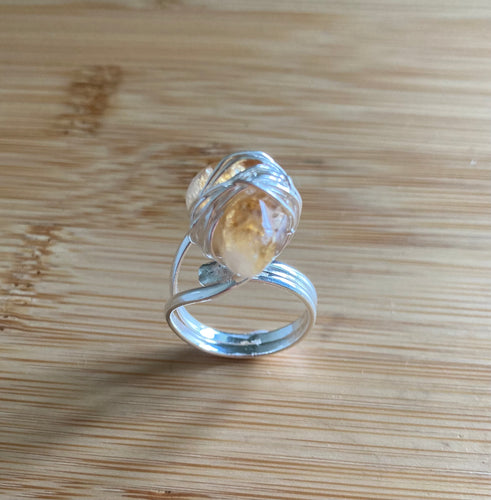 Citrine Wire Wrapped Ring