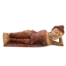 Load image into Gallery viewer, Wooden Sleeping Buddha