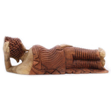 Load image into Gallery viewer, Wooden Sleeping Buddha