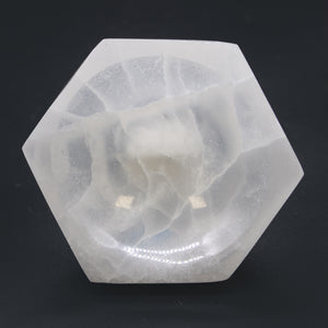 Selenite Hex Cleansing Bowl 10cm