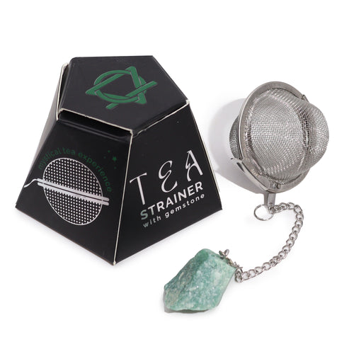 <p>Raw Crystal Gemstone Tea Strainer - Green Aventurine for prosperity<br></p> <p><span style=