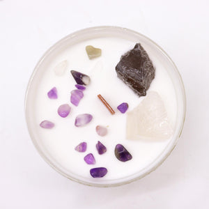 Crown Chakra Crystal Candle