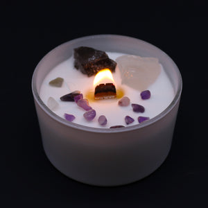 Crown Chakra Crystal Candle