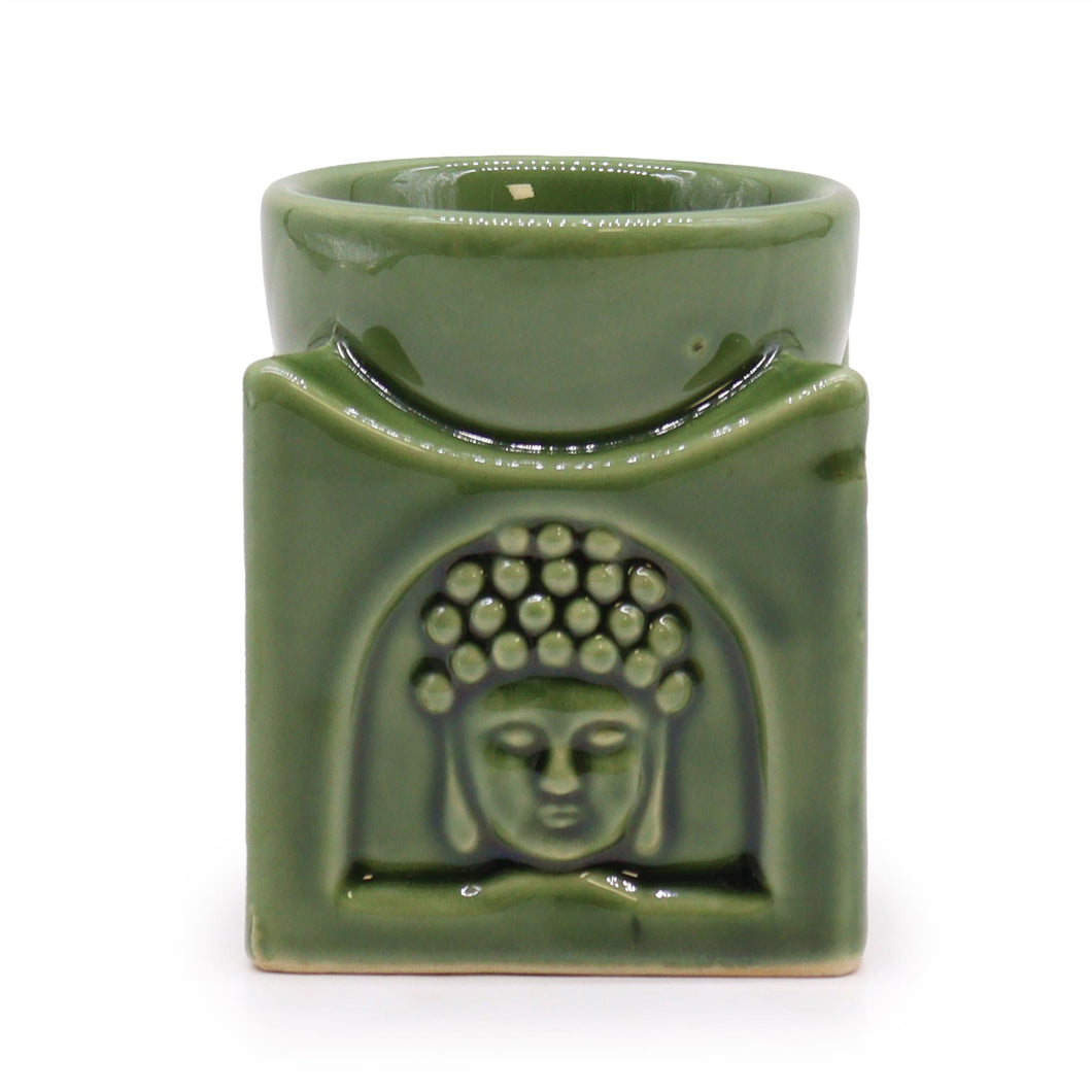 Dark Jade Square Buddha Burner