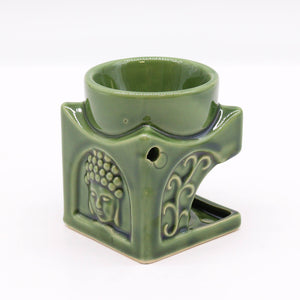 Dark Jade Square Buddha Burner