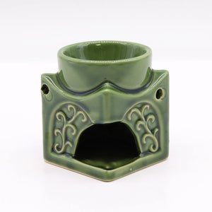 Dark Jade Square Buddha Burner