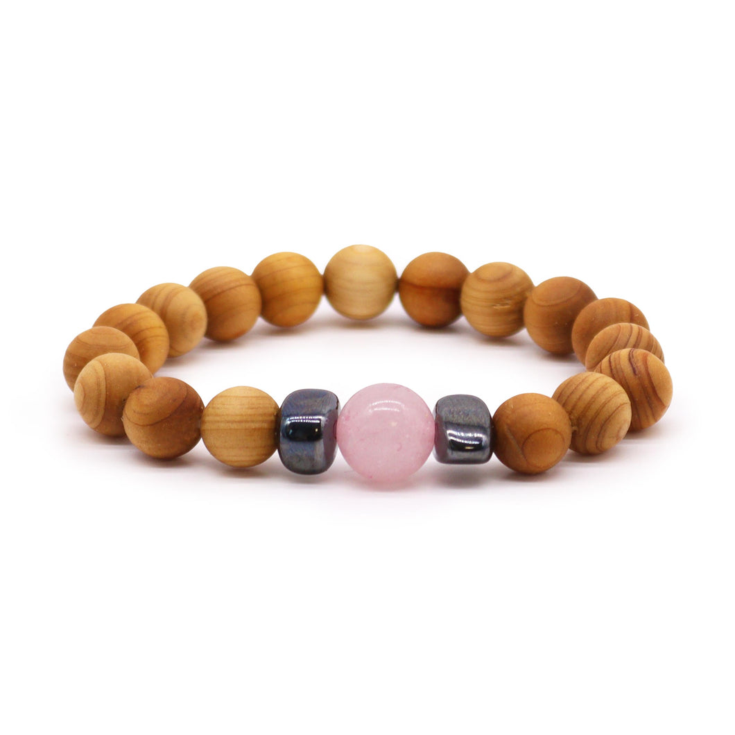 Cedarwood Heart Chakra Bracelet