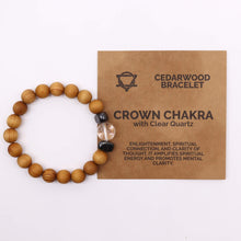 Load image into Gallery viewer, Cedarwood Crown Chakra Bracelet