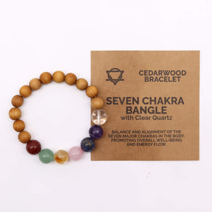 Cedarwood Seven Chakras Bracelet