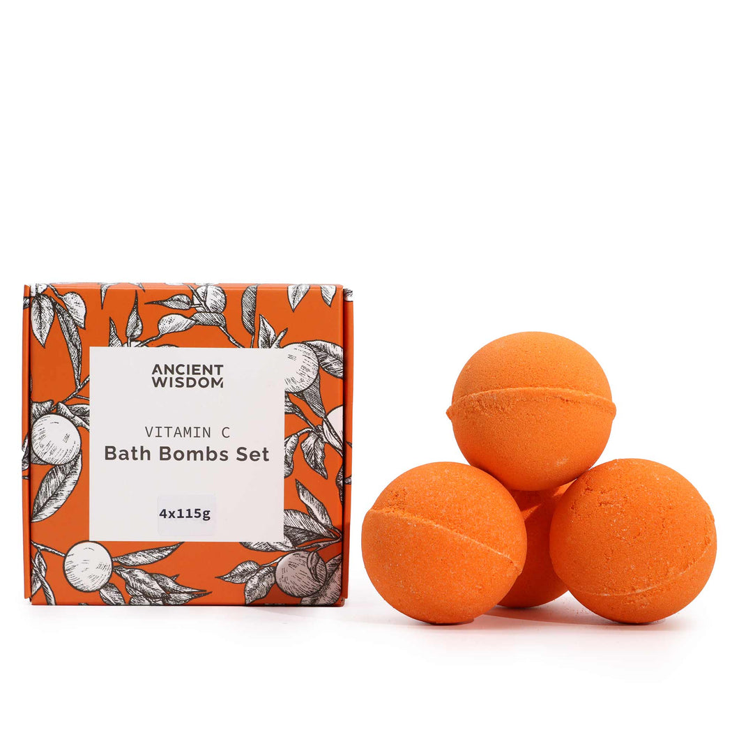 Set of 4 Vitamin C Infused Bath Bombs