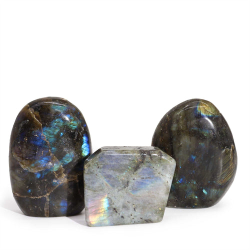 Set of 3 Madagascar Labradorite Tomb Stones