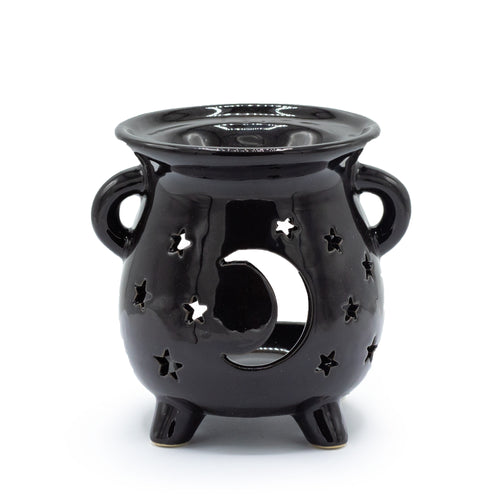 Black Moon & Stars Cauldron Oil Burner