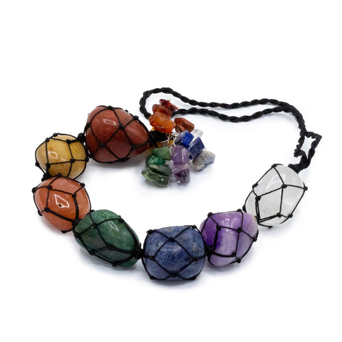 Seven Chakra Hanging Chakra Stone Pendant