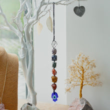 Load image into Gallery viewer, Hamsa Hanging Chakra Stone Pendant