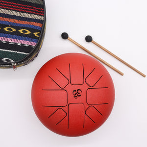 Red Om Hapi Drum 22cm x 16cm