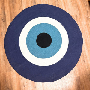 Medium Cotton Rope Evil Eye Rug