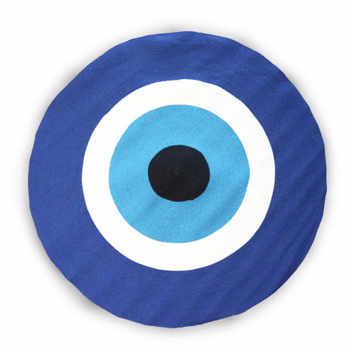 Medium Cotton Rope Evil Eye Rug