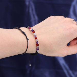 Virgo Zodiac Crystal Candle with Gemstone Bracelet