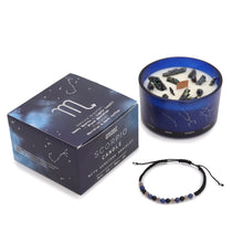 Load image into Gallery viewer, Scorpio Zodiac Crystal Candle with Gemstone Bracelet