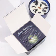 Load image into Gallery viewer, Sagittarius Zodiac Crystal Candle with Gemstone Bracelet