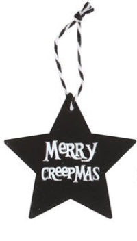 Merry Creepmas Creepy Christmas Hanging Sign