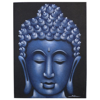 Blue Sand Finish Buddha Painting