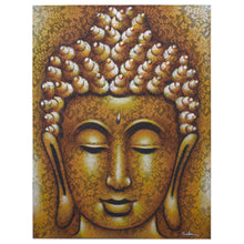 Load image into Gallery viewer, Gold Brocade Detail Buddha Painting