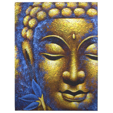 Load image into Gallery viewer, Gold Face &amp; Lotus Flower Buddha Painting