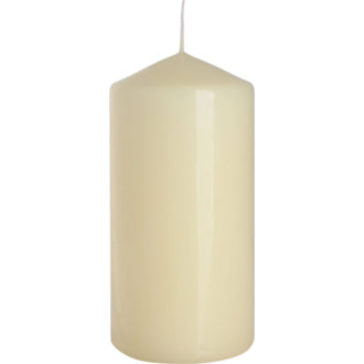 6 x Ivory Pillar Candles 60mm x 120mm