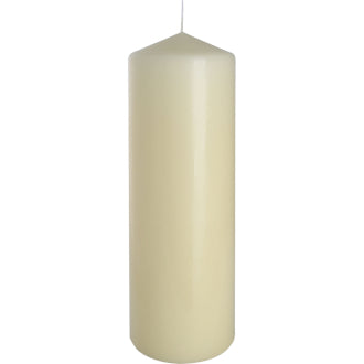 6 x Ivory Pillar Candles 80mm x 250mm