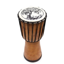 Load image into Gallery viewer, Tree Of Life Wide Top Djembe Drum