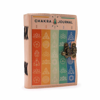 Seven Chakra Colours Deckle-edge Leather Journal