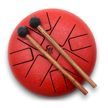 Load image into Gallery viewer, Om Red Hapi Drum 16cm