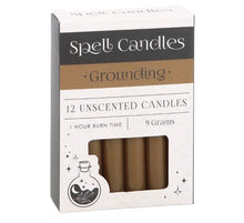 Load image into Gallery viewer, Pack of 12 Grounding Spell Candles