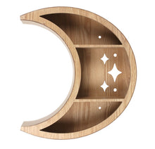 Load image into Gallery viewer, Wooden Crescent Moon Shelf