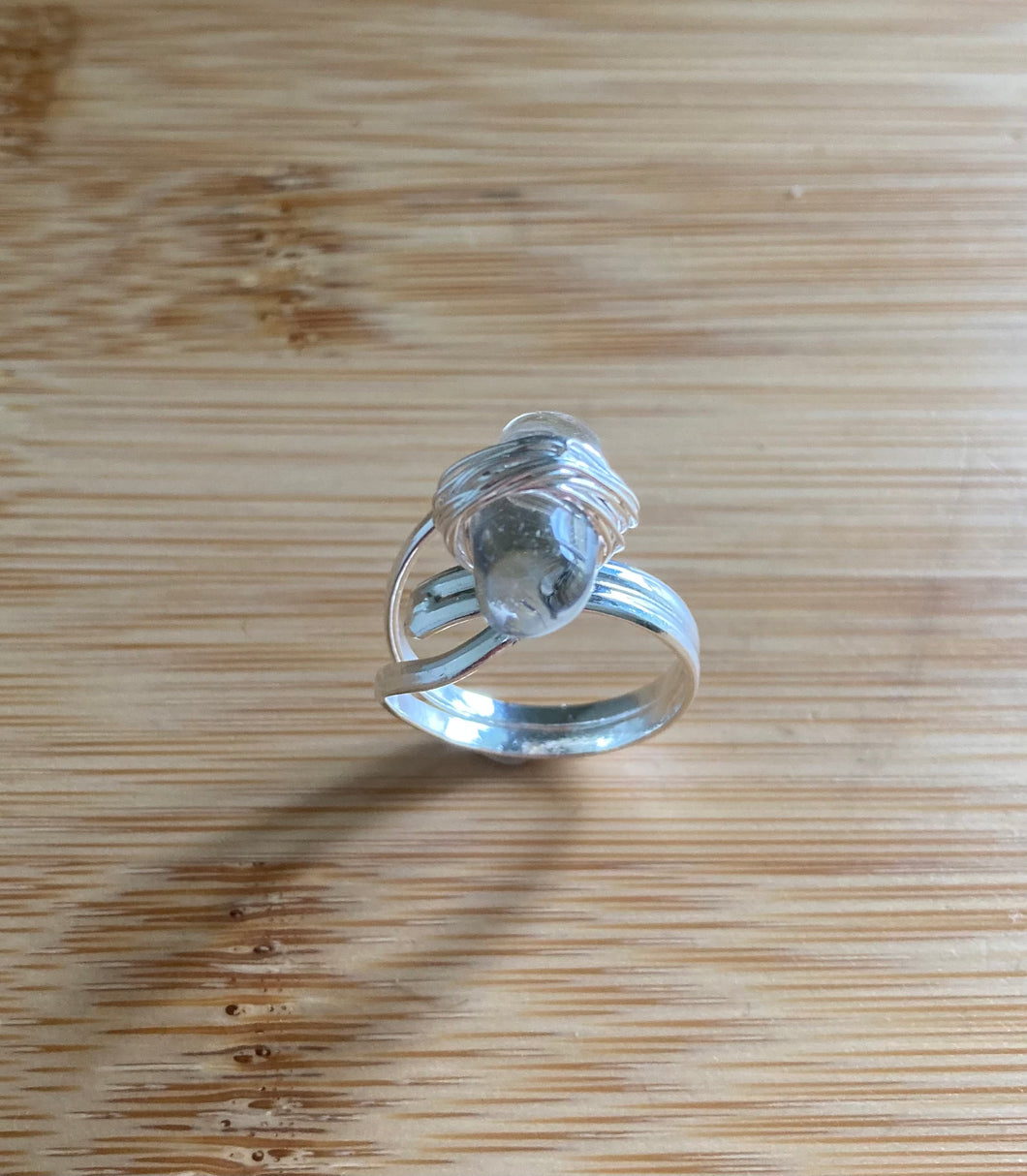 Clear Quartz Wire Wrapped Ring