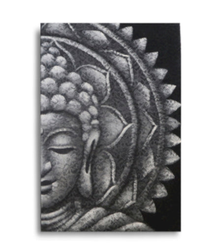 Grey Buddha Mandala Painting