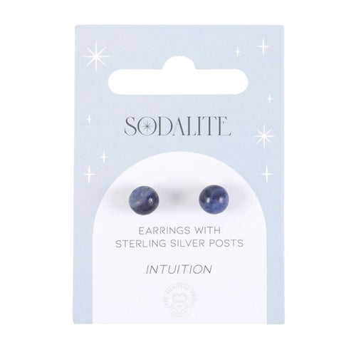 Sodalite Crystal Stud Earrings