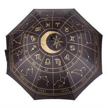 Load image into Gallery viewer, Black Astrology Wheel Umbrella