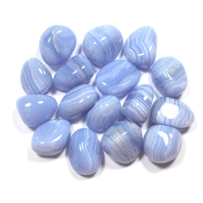 Blue Lace Agate Polished Tumblestone