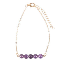 Load image into Gallery viewer, Amethyst Crystal Beaded Chain Bracelet