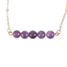 Load image into Gallery viewer, Amethyst Crystal Beaded Chain Bracelet