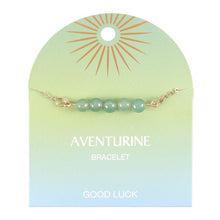 Load image into Gallery viewer, Aventurine Crystal Beaded Chain Bracelet