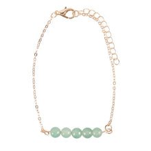 Load image into Gallery viewer, Aventurine Crystal Beaded Chain Bracelet