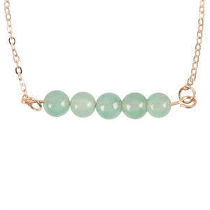 Aventurine Crystal Beaded Chain Bracelet