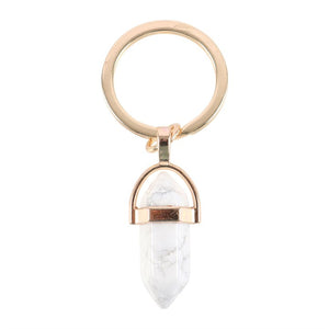 Howlite Crystal Keyring