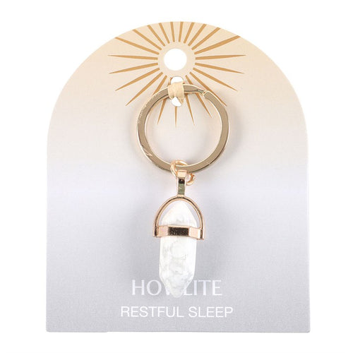 Howlite Crystal Keyring