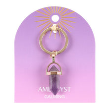 Load image into Gallery viewer, Amethyst Crystal Keyring