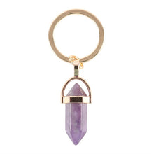 Load image into Gallery viewer, Amethyst Crystal Keyring