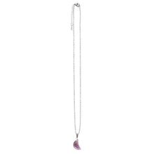 Load image into Gallery viewer, Amethyst Crystal Moon Necklace on Greeting Card